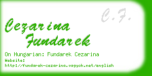 cezarina fundarek business card
